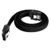 0.5m SATA3.0 Aluminum Foil Shield Braided Hard Drive Power Cable (Black) - 1