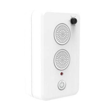 USB Rechargeable Ultrasonic Animal Bird Repeller for Doors Windows (White) - 1