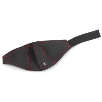 Racing Car Seat Safety Belt Buckle Limiter Guard - Leather Red Line - 1