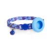 Airtag Tracker Cat Collar Case with Bell - Blue Gradient GPS Protector - 1