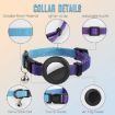 AirTag Tracker Silicone Case Pet Collar with Bell - Gradient Beige Red - 3