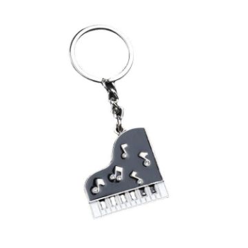 Diamond Dripping Glue Piano Metal Keychain Pendant - Elegant Accessory - 1