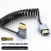 8K 60Hz HDMI 2.1 Spring Cable 0.5m Micro HDMI Left Bend - 3