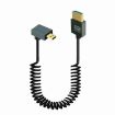 8K 60Hz HDMI 2.1 Spring Cable 0.5m Micro HDMI Positive Bend - 1