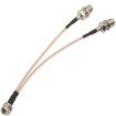 50cm F-Splitter Coaxial RF Cable - F Male to Dual Female Adapter - 2
