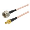 30cm F Male to CRC9 Male Coaxial RF Cable RG316 Jumper  - 1