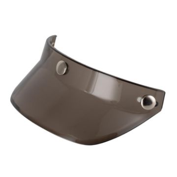 Retro 3-Button Motorcycle Helmet Visor Sunshade Protection Brim (Light Tea) - 1