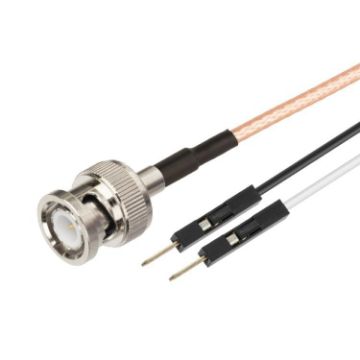 BNC Male to Dual DuPont Male RG316 RF Test Extension Cable 1m Adapter - 1