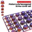 E-Bike Motorcycle Hexagonal Screw Cap Titanium Decoration (Blue) - 4