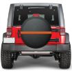 14" Thickened Imitation Leather Spare Tire Cover w/ Reflective Stripes - 2