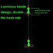 56cm Fluorescent 8-Claw Squid Hook Set for Night Fishing, Boxed - 4