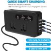 Gurxun Dual Display Car Inverter 110V with 2 USB & 2 Type-C Ports - 8