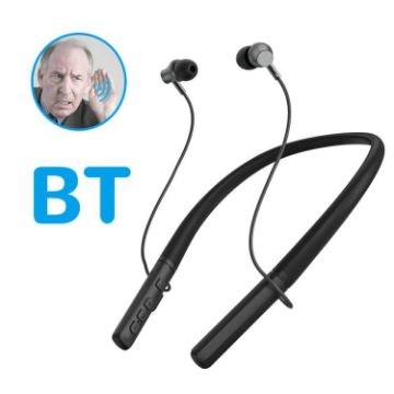 Rechargeable 16-Channel Bluetooth Hearing Aid Sound Amplifier (Black) - 1
