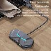 USB 2.0 Hub Splitter with Colorful Light, Type-C Dock, 1.2m (White) - 8