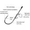10pcs Crooked Mouth Barbed Sea Fishing Hooks 5/0 Lure Hanging Shrimp - 3