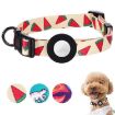 Waterproof Silicone AirTag Pet Collar Case for Cats & Dogs, Size M, Purple - 2