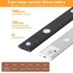 Rechargeable 60cm Motion Sensor Light Bar with Remote - Silver Cabinet Lamp - 6