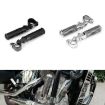 Harley Motorcycle Footpegs Foot Guard Spike Pedals Black Modification - 2