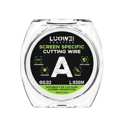 LUOWEI 500M Steel Wire for Cell Phone Screen Separation, 0.02mm Spec - 1