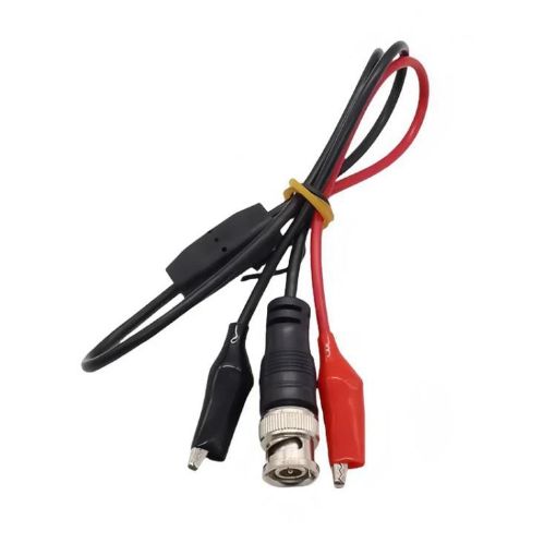 BNC Male to 2 Crocodile Clip Oscilloscope Probe Cable 0.5m Q9 Test - 1