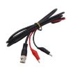 BNC Male to Dual Crocodile Clip Oscilloscope Probe Cable 1.5m Q9 Test - 1