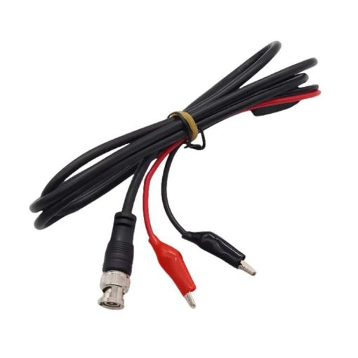 BNC Male to Dual Crocodile Clip Oscilloscope Probe Cable 1.5m Q9 Test - 1
