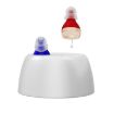 Invisible Rechargeable CIC Hearing Aid Sound Amplifier - Red Blue Pair - 1