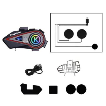 Kuqibao K23S Helmet Bluetooth Earphones 1000m Intercom Waterproof - 1