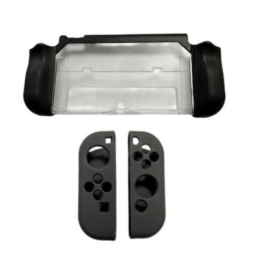 Nintendo Switch OLED/Joy-Con Protective TPU Case Cover (Black) - 1
