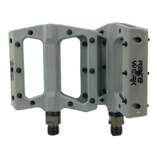 RACEWORK RK091 Mountain Bike Nylon Fiber Anti-slip Pedals (Gray) - 1
