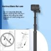 TELESIN Gen 2 2.7m Carbon Fiber Selfie Stick for GoPro HERO13/Insta360 - 3