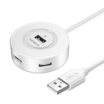 Mindpure US018 USB2.0 4-Port HUB, 1m Cable, White - Computer Expansion - 1