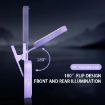 Foldable Clip Mobile Phone Selfie Mirror Fill Light - Purple - 3