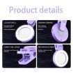 Foldable Clip Mobile Phone Selfie Mirror Fill Light - Purple - 7