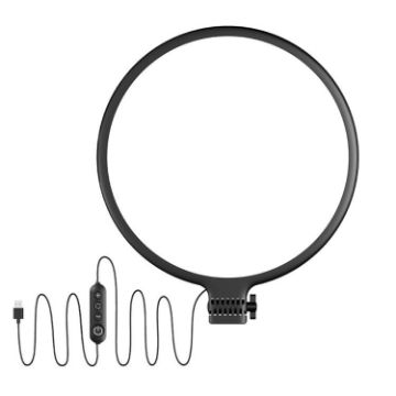 10" Black LED Fill Light Selfie Lamp for Mobile & Photography - 1