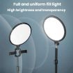 10" Black LED Fill Light Selfie Lamp for Mobile & Photography - 3