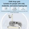 Smart Touch In-Ear Hearing Aid with Digital Charging - Black - 4