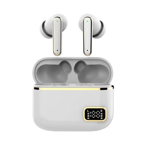 Smart Touch In-Ear Hearing Aid with Digital Charging - White - 1