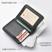 Men's Black Leather Wallet - Multi-Position Card Holder & Mini Purse - 6