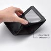 Beige Cross Texture Men's Leather Wallet with Card Holder & ID Bag - 5