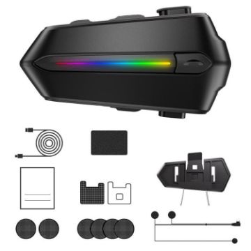 C5S IPX6 Waterproof Motorcycle Helmet Bluetooth Headset with Soft Mic - 1
