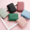 Women's Pink PU Wallet - Large Capacity Double Zipper Card Holder - 2