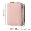 Women's Pink PU Wallet - Large Capacity Double Zipper Card Holder - 5