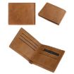 Retro Black Leather Men's Short Wallet - Horizontal Purse & Money Clip - 3