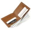 Retro Black Leather Men's Short Wallet - Horizontal Purse & Money Clip - 6