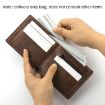 Retro Black Leather Men's Short Wallet - Horizontal Purse & Money Clip - 7