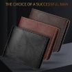 Light Brown Men's Leather Wallet with Driver License Holder & Money Clip - 8