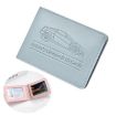 Women's Leather Driver License & Credit Card Holder, 2 Slots, Blue - 1