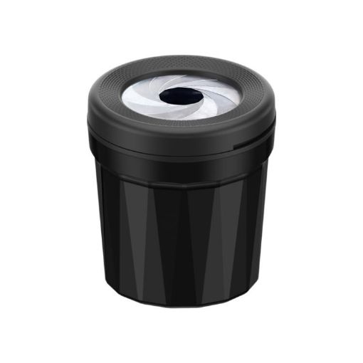 A636 Black Screw Cap Ashtray for Car & Home Desktop Use - 1