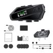 C6 IPX6 Waterproof Bluetooth Helmet Headset with LED & Soft/Hard Mics - 1